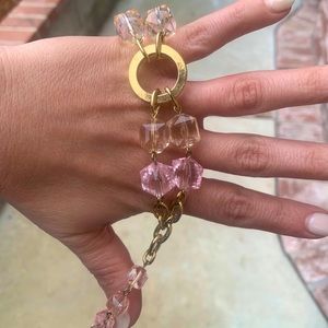 Girlie baby pink & gold Tarina Tarantino bracelet